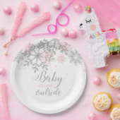 Baby It's Cold Outside Snowflake Baby Shower Paper Pappteller (Party)