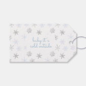 Baby It's Cold Outside Snowflake Danke Geschenkanhänger (Vorderseite (Horizontal))