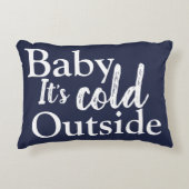 Baby It's Cold Outside Snowman Muster Dekokissen (Vorderseite)