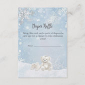 Baby It's Cold Outside Teddy Bear Diaper Raffle Begleitkarte (Vorderseite)
