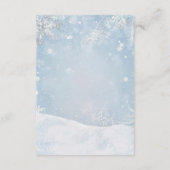 Baby It's Cold Outside Teddy Bear Diaper Raffle Begleitkarte (Rückseite)