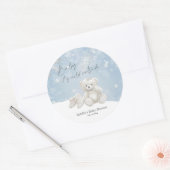 Baby, It's Cold Outside Teddy Bear Schneebetonte A Runder Aufkleber (Umschlag)