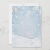 Baby, It's Cold Outside Teddy Bear snowflakes Einladung (Rückseite)