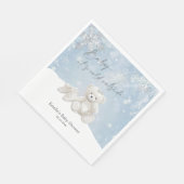 Baby, It's Cold Outside Teddy Bear Winter Accent Serviette (Ecke)