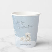 Baby, It's Cold Outside Teddy Bear Winter Elegance Pappbecher (Vorderseite)