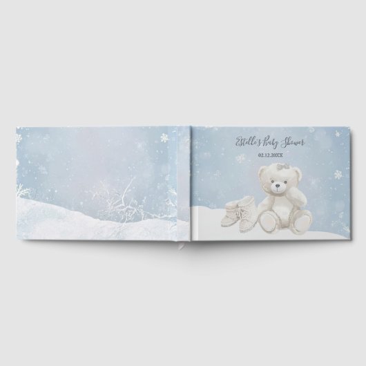 Baby, It's Cold Outside Teddy Bear Winter Gästebuch (Voll)