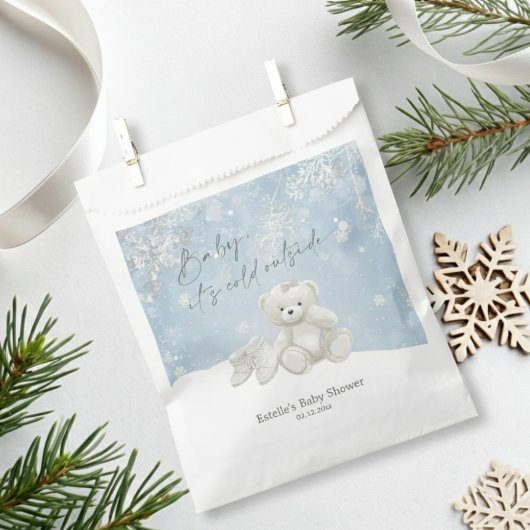 Baby, It's Cold Outside Teddy Bear Winter Keepsake Geschenktütchen