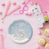 Baby, It's Cold Outside Teddy Bear Winter Party Pappteller (Party)