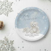 Baby, It's Cold Outside Teddy Bear Winter Party Pappteller