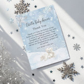 Baby, It's Cold Outside Teddy Bear Winter Thanks Dankeskarte