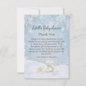 Baby, It's Cold Outside Teddy Bear Winter Thanks Dankeskarte (Vorderseite)