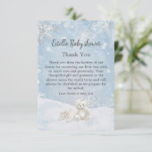 Baby, It's Cold Outside Teddy Bear Winter Thanks Dankeskarte (Stehend Vorderseite)