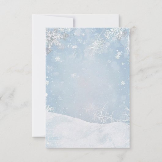 Baby, It's Cold Outside Teddy Bear Winter Thanks Dankeskarte (Rückseite)