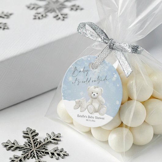 Baby, It's Cold Outside Teddy Bear Wonderland  Geschenkanhänger