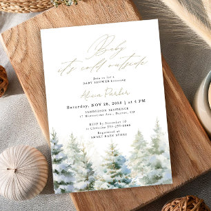 Baby It's Cold Outside Wald-Baby-Party Einladung