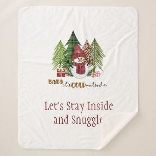 Baby It's Cold Outside Weihnachten Personalisiert  Sherpadecke