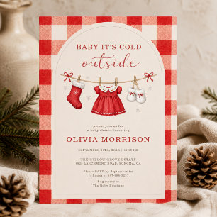 Baby It's Cold Outside Weihnachts-Baby-Party Einladung