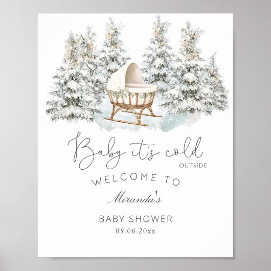 Baby It's Cold Outside Welcome Poster (Vorne)