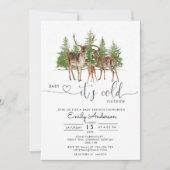 Baby It's Cold Outside Winter Baby Dusche Invitati Einladung (Vorderseite)