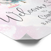 Baby It's Cold Outside Winter Baby Dusche Willkomm Poster (Ecke)