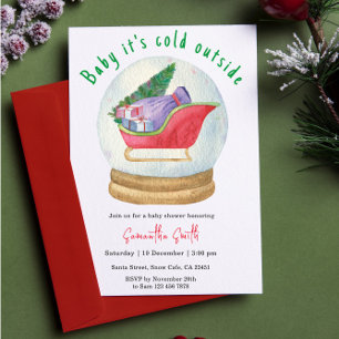 Baby It's Cold Outside Winter-Baby-Party Einladung