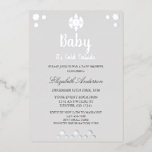 Baby It's Cold Outside Winter-Baby-Party Folieneinladung