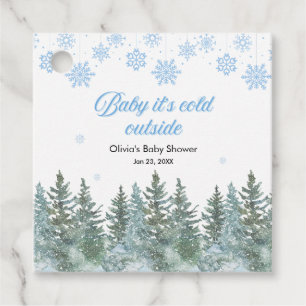 Baby It's Cold Outside Winter-Baby-Party Geschenkanhänger