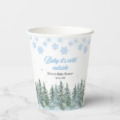 Baby It's Cold Outside Winter-Baby-Party Pappbecher (Rückseite)