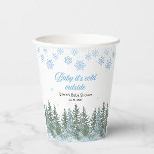 Baby It's Cold Outside Winter-Baby-Party Pappbecher