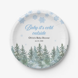 Baby It's Cold Outside Winter-Baby-Party Pappteller