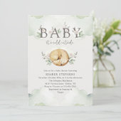 Baby Its Cold Outside Winter Baby Shower Cute Fox Einladung (Stehend Vorderseite)