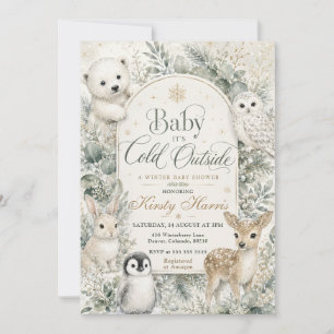 Baby It's Cold Outside Winter Baby Shower Einladung