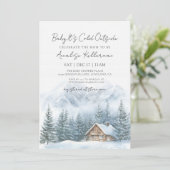 Baby It's Cold Outside Winter Baby Shower Einladung (Stehend Vorderseite)
