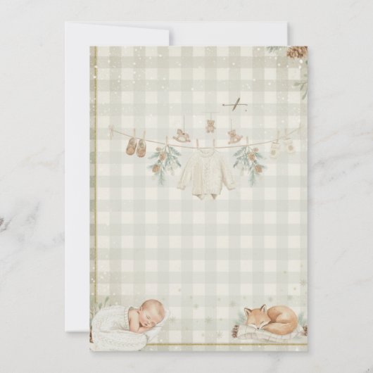 Baby It's Cold Outside Winter Baby Shower Einladung (Rückseite)