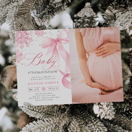 Baby It's Cold Outside Winter Baby Shower Foto Einladung