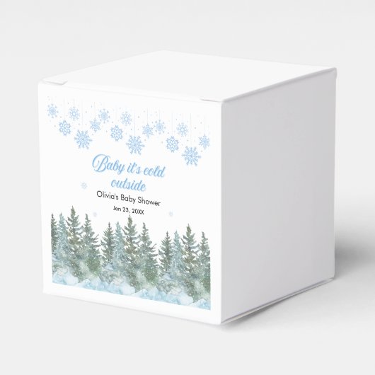 Baby It's Cold Outside Winter Baby Shower Geschenkschachtel (Vorderseite)