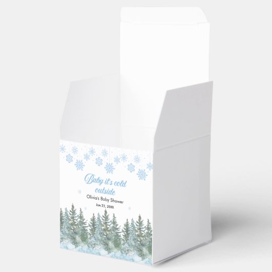 Baby It's Cold Outside Winter Baby Shower Geschenkschachtel (Geöffnet)