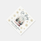 Baby It's Cold Outside Winter Baby Shower Paper Serviette (Ecke)