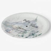 Baby It's Cold Outside Winter Baby Shower Pappteller (Schrägansicht)