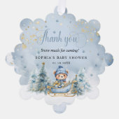 Baby It's Cold Outside Winter Bear Danke Geschenke Ornament Karte (Vorderseite)