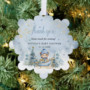 Baby It's Cold Outside Winter Bear Danke Geschenke Ornament Karte