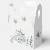 Baby Its Cold Outside Winter Evergreen Baby Shower Geschenkschachtel (Geöffnet)