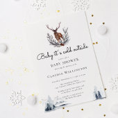 Baby It's Cold Outside Winter Forest Baby Shower Einladung