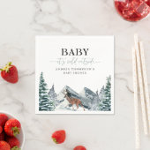 Baby It's Cold Outside Winter Forest Baby Shower Serviette (Beispiel)