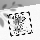 Baby It's Cold Outside Winter Holiday Adresse Permastempel