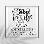 Baby It's Cold Outside Winter Holiday Adresse Permastempel