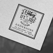 Baby It's Cold Outside Winter Holiday Adresse Permastempel