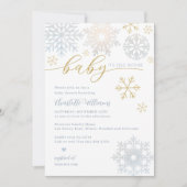 Baby It's Cold Outside Winter Invite Boy Einladung (Vorderseite)