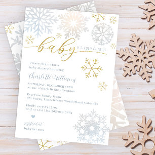Baby It's Cold Outside Winter Invite Boy Einladung