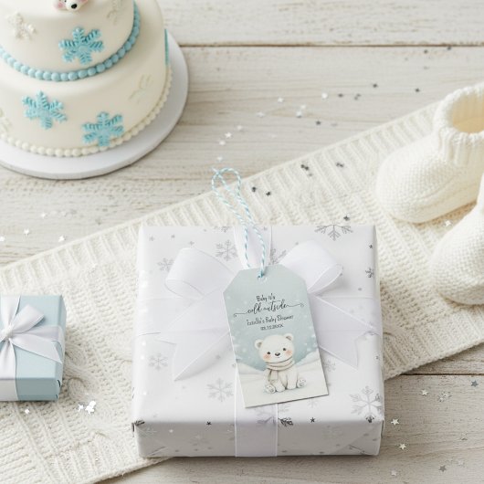 Baby It's Cold Outside Winter polar bear baby show Geschenkanhänger